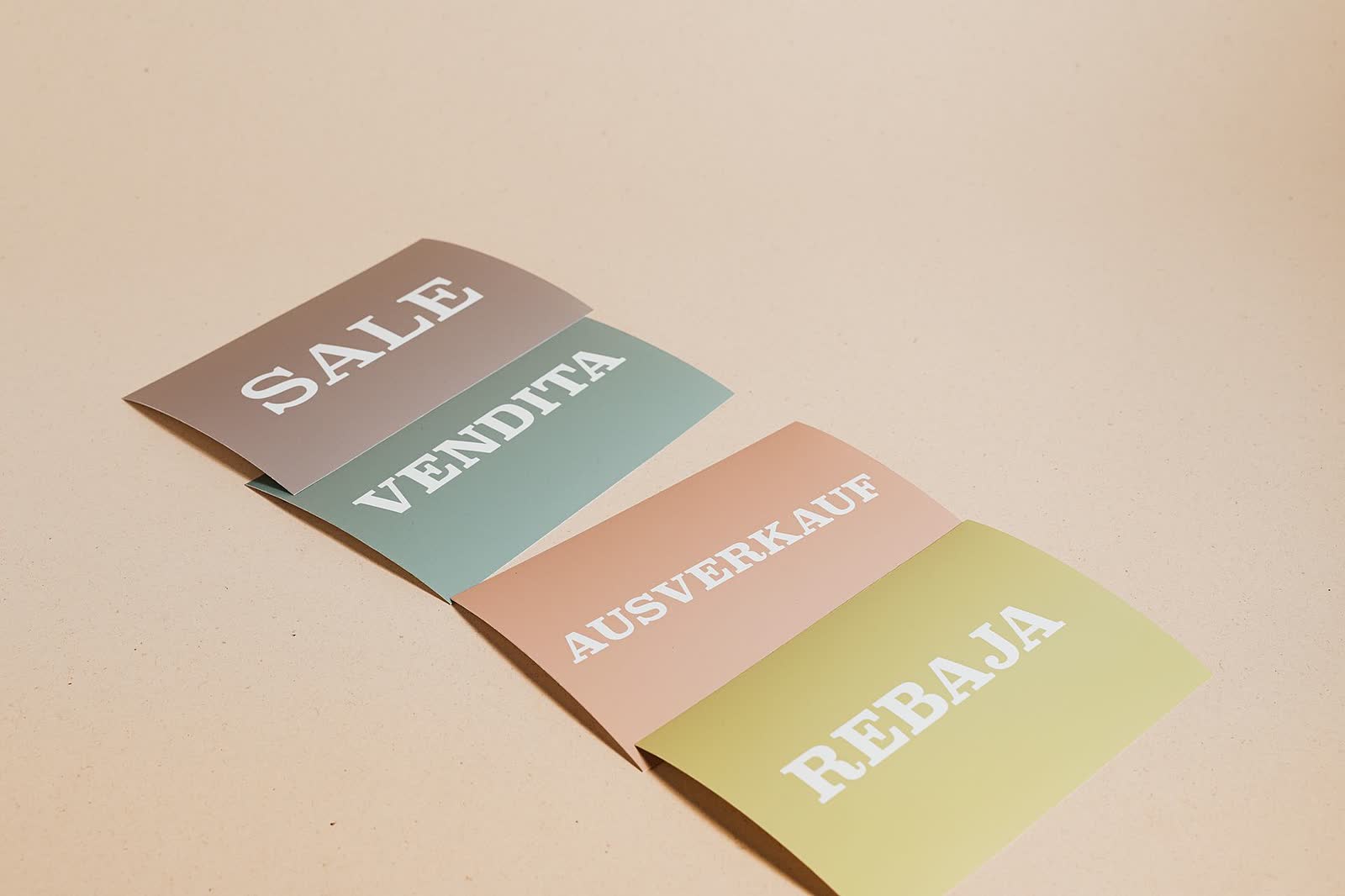 Colourful printed flyers and brochures